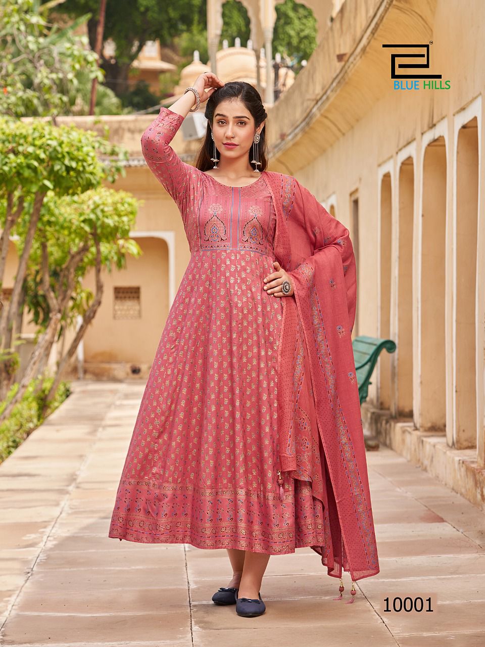  Manika mage hithe 10 Fancy Printed Festive Wear Rayon Long Anarkali Kurti Collection